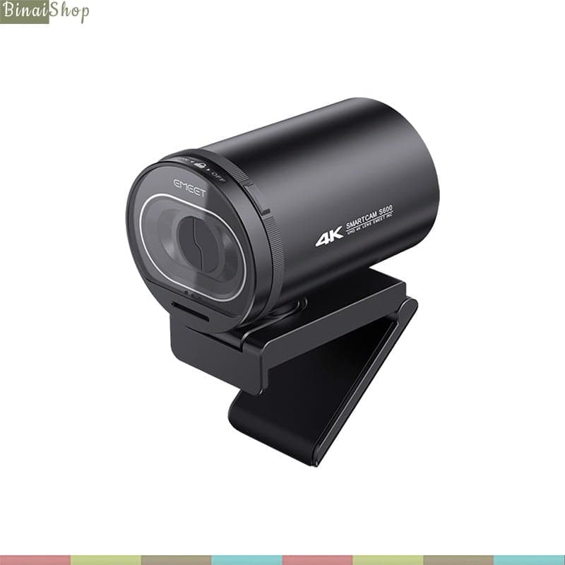 Emeet SmartCam S600 - Webcam Họp Trực Tuyến Góc Rộng, Độ Phân Giải 4K, Tốc Độ 60FPS, Tự Động Lấy Nét Chỉnh Sáng TẶNG CHÂN WEBCAM - Hàng chính hãng - SmartCam S600