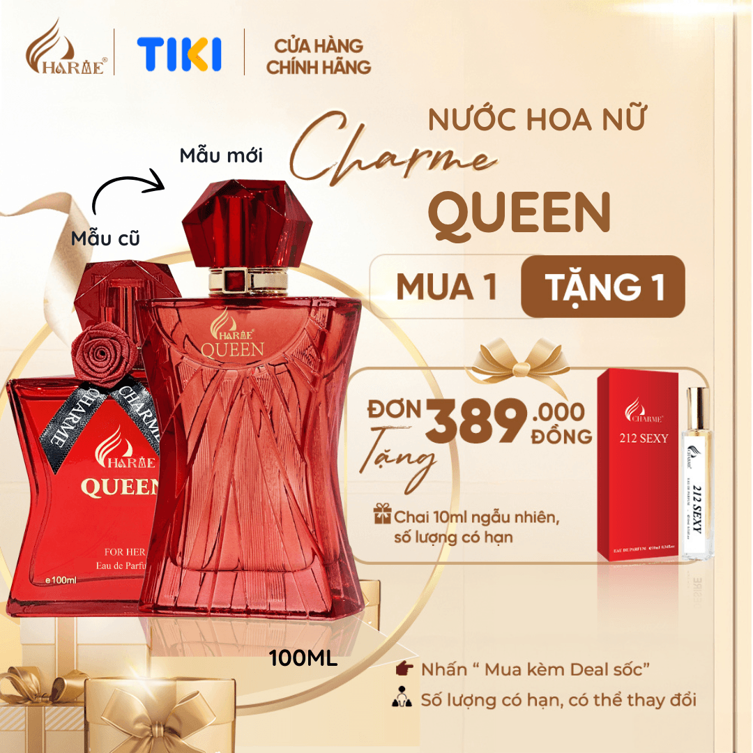 Nước Hoa Nư CHARME QUEEN 10ml100ml Lưu Hương Lâu Quyến Rũ, Gợi CảmNước Hoa Chính Hãng - 100ml