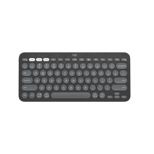 Bàn Phím Không Dây Logitech PEBBLE KEYS 2 K380S  Silent  Bluetooth - Hàng Chính Hãng - Than chì Grapite