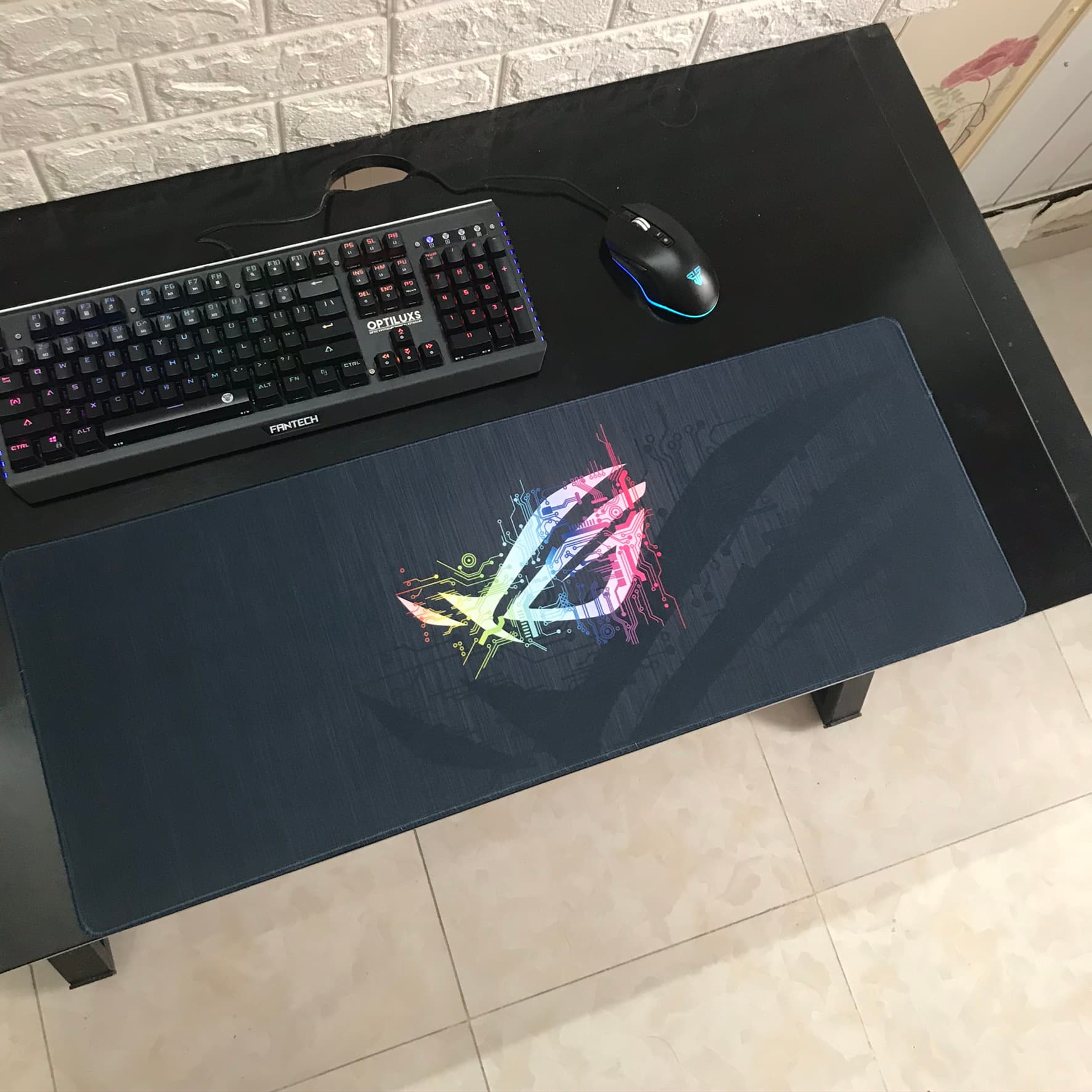 Miếng Lót Chuột, Bàn Di Chuột, mouse pad cỡ lớn 80x30x0.3 - ROG-2