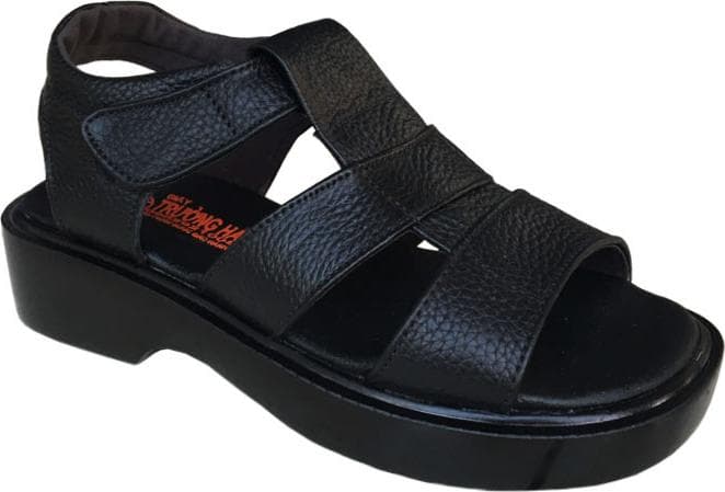 Giày sandal nam Trường Hải da bò thật mềm mại cao 5cm  màu đen đế PU siêu nhẹ không trơn trượt  chắc chắn  HÌNH ẢNH THẬT SD791 - Đen - 40
