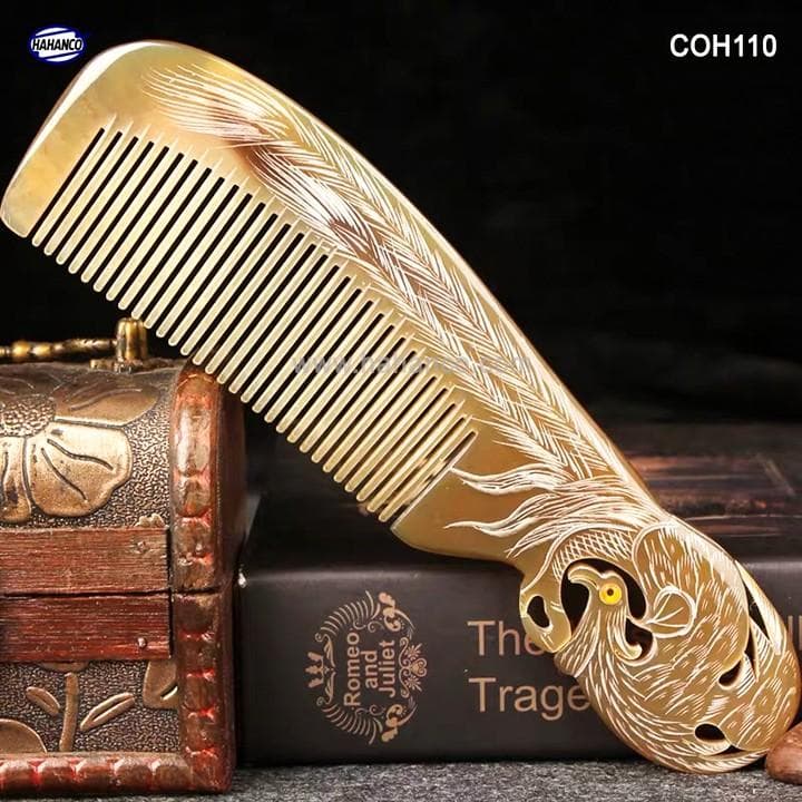 Lược sừng Phượng cuốn đẹp làm quà tặng VIP Size XL - 19cm COH110 - Chăm sóc tóc