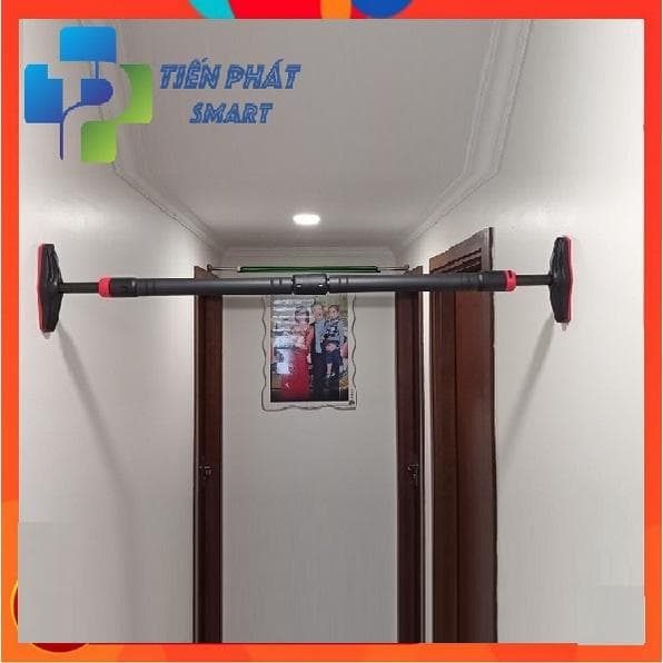Xà Đơn Gắn Cửa, Treo Tường Bằng Thép Chịu Lực Có Thước Thăng Bằng Cao Cấp 2022 Tienphatsmart  Bảo Hành 12 Tháng - 73cm chỉnh đến 105cm