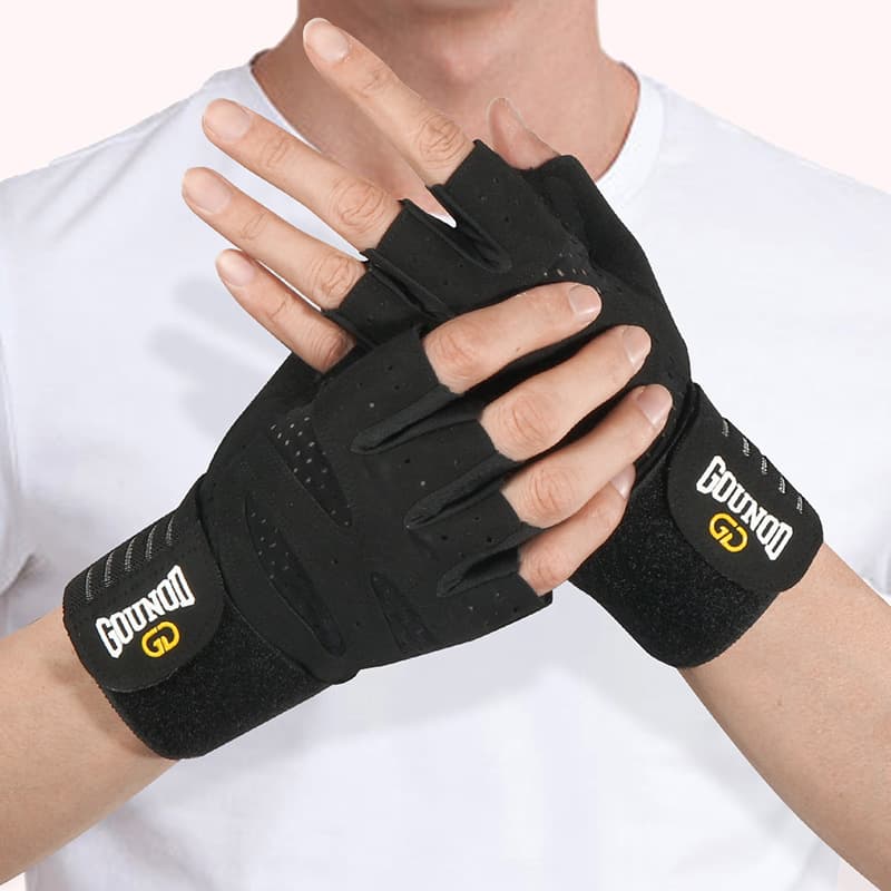 Bao găng tay tập gym kết hợp quấn bảo vệ cổ tay Cleacco J55 - Hàng chính hãng BORO SPORT - S