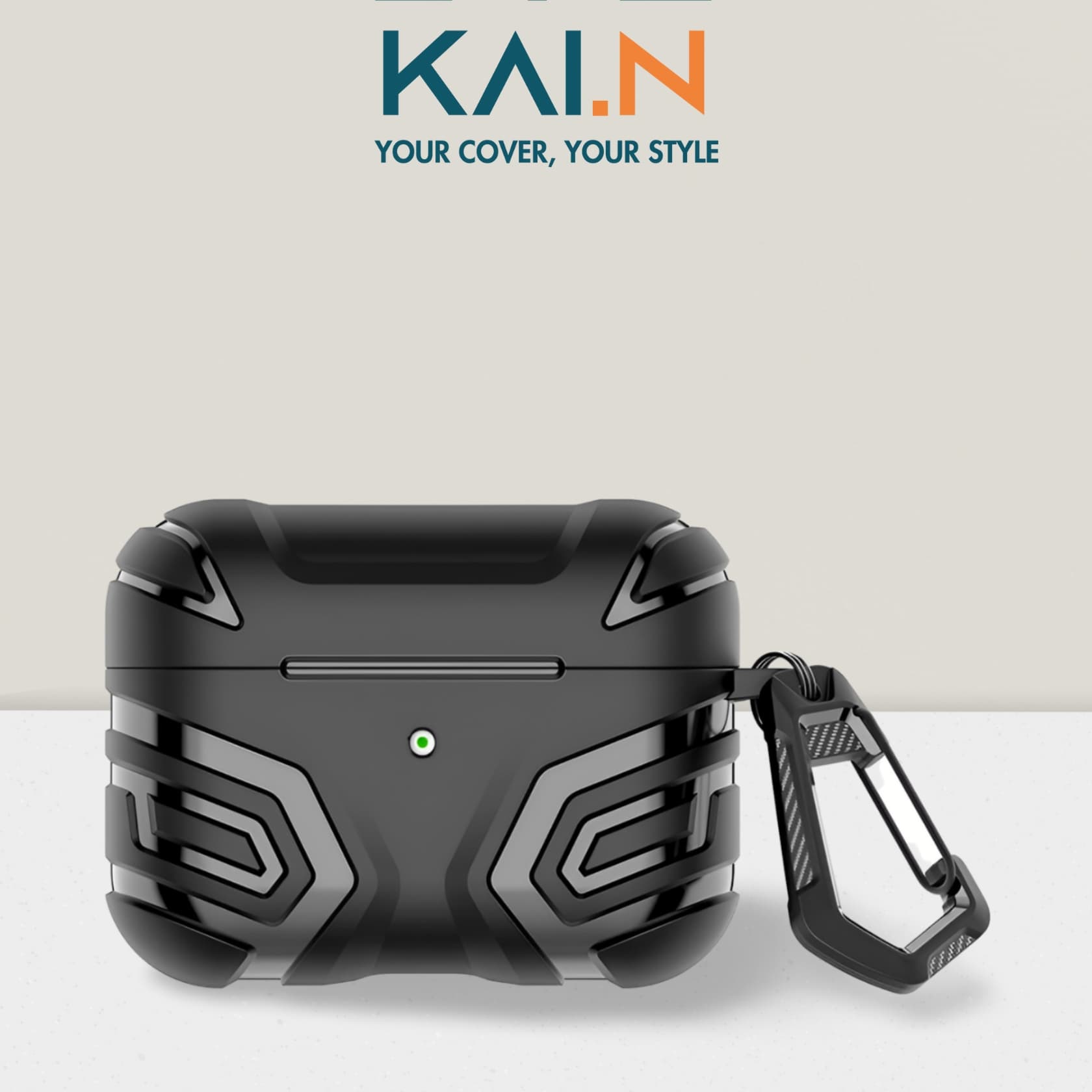 Ốp Case Bao Bảo Vệ Dành Cho Airpods Pro 2 2022 và Airpods Pro, Kai.N Vanguard Armor - Hàng Chính Hãng - Black