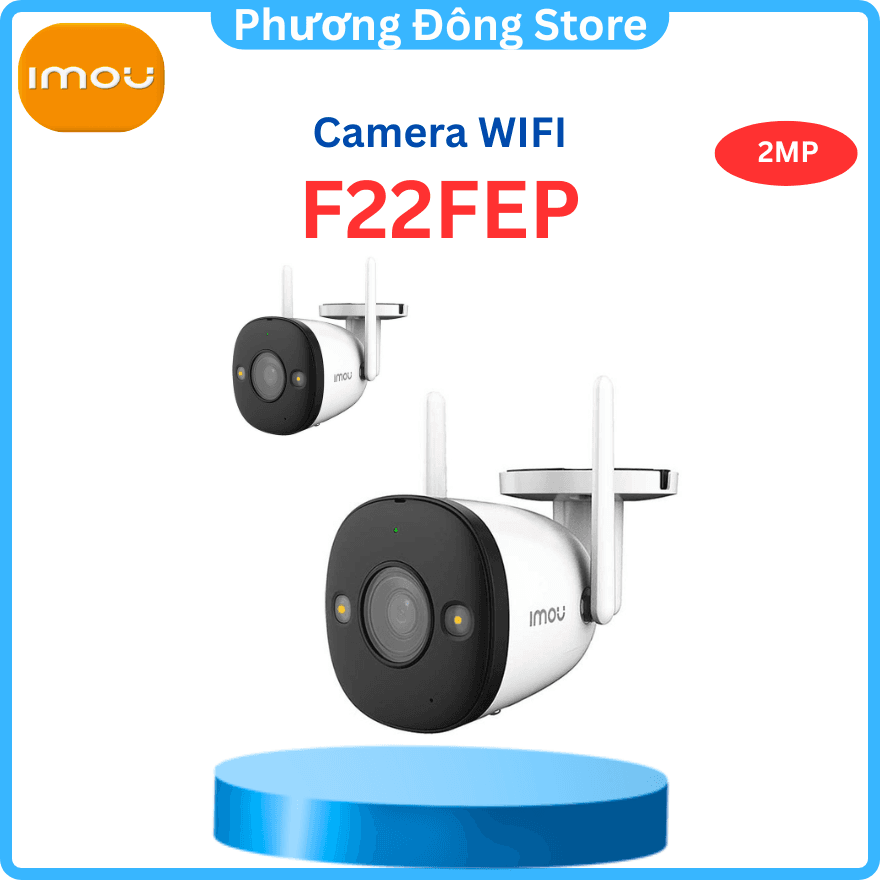 Camera Wifi Ngoài Trời IMOU F22P, F22FP 2MP Chông Nươc, Có Mic Thu Âm - Hàng chính hãng - F22FEP Đàm Thoại 2 Chiều - Kèm thẻ 64GB