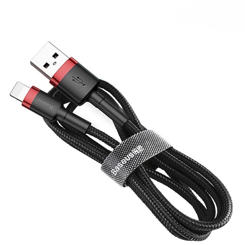 Cáp sạc Baseus Cafule sạc nhanh dùng cho iPhone - Hàng chính hãng - 1 mét - Màu Đen