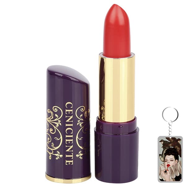 Son thỏi mịn môi lâu phai Naris Ceniciente Lipstick Nhật Bản 3g 104 Đỏ cherry Móc khóa