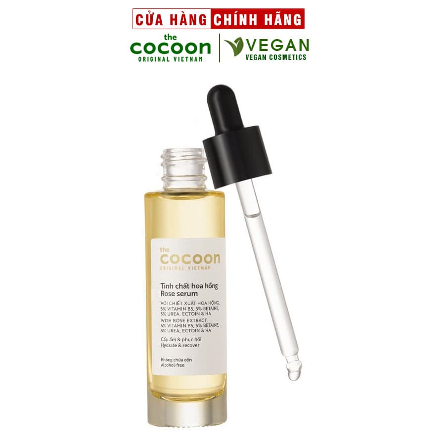 Serum hoa hông Cocoon 30ml câp âm phuc hôi thuân chay