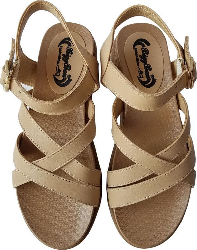 Giày Sandal Nữ BIGGBEN Da Bò Thật SDN62 - Kem - 40