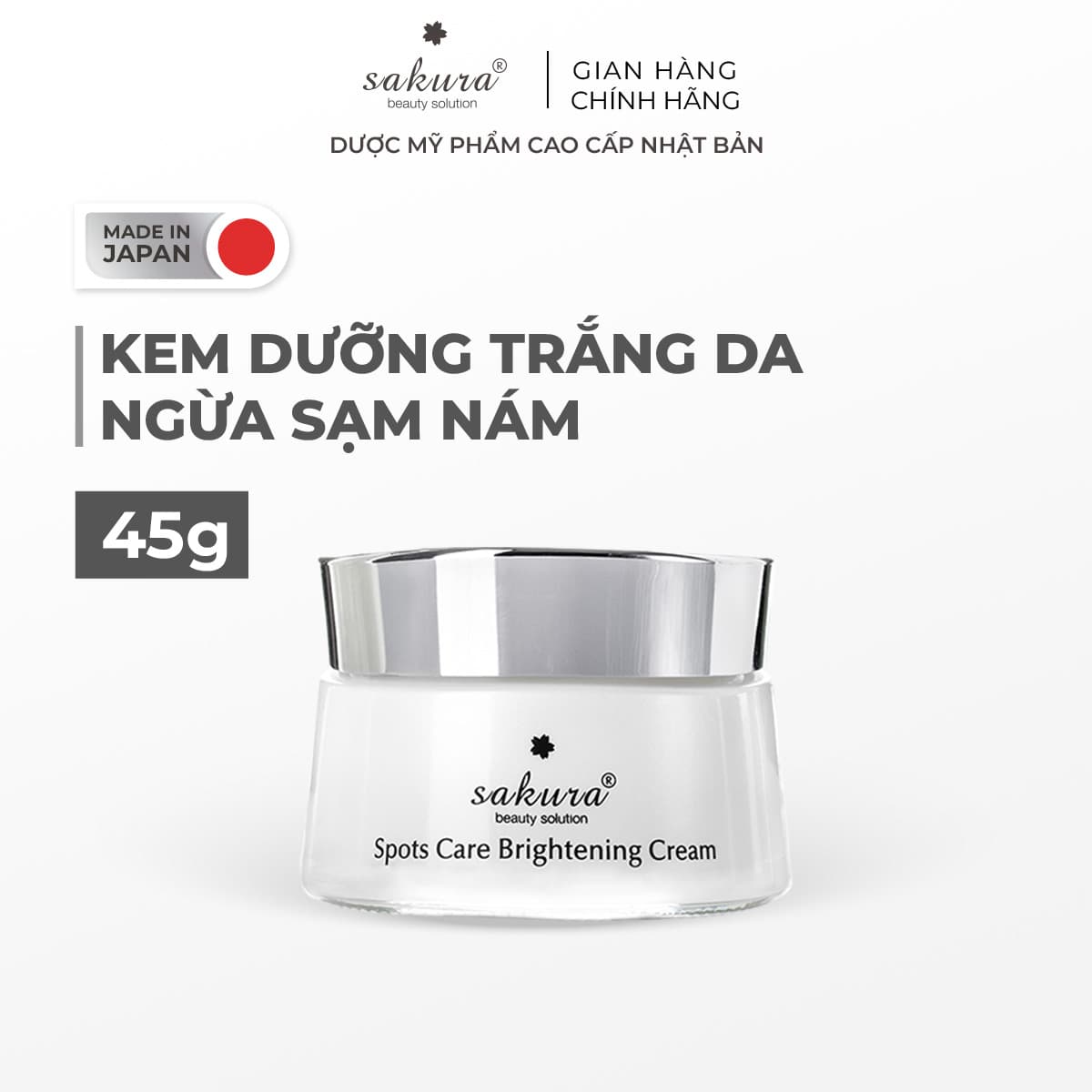 Kem Dưỡng Trắng Sakura Spots Care Brightening Cream 45g