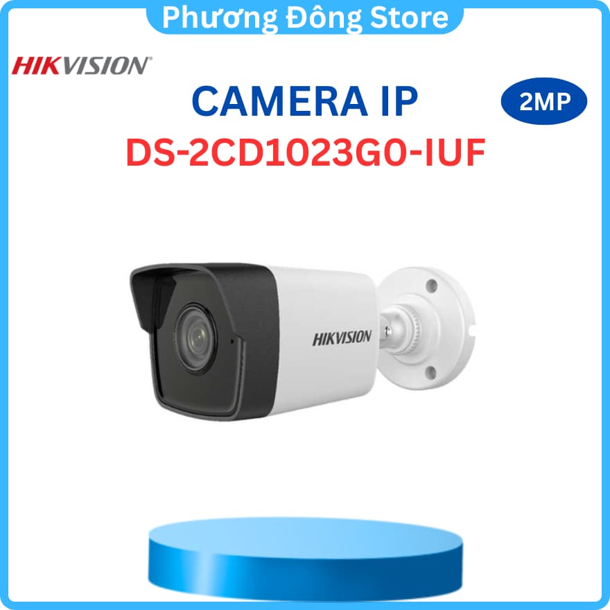 CAMERA IP HIKVISION DS-2CD1023G0-IUF 1080P H265 Mic thu âm và POE - Hàng chính hãng - DS-2CD1023G0-IUF