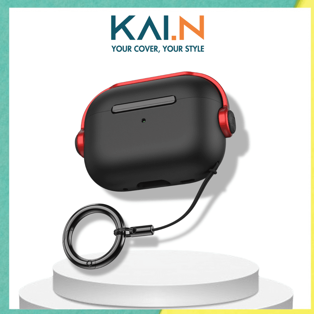Ốp Bảo Vệ Kai.N MP3 Case Dành Cho Airpods Pro 2  Airpods 3 - Hàng Chính Hãng - Black - Red - Airpods 3