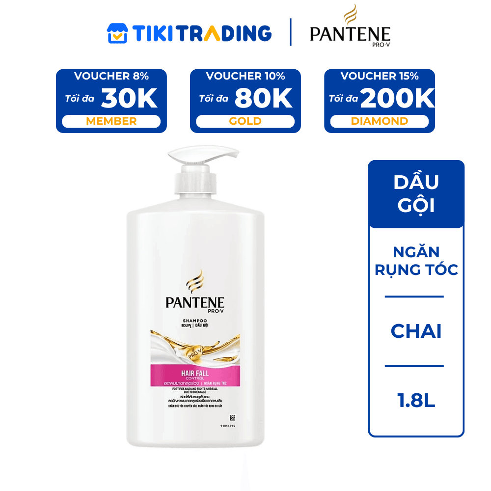 Dầu Gội PANTENE Chai 1.8L - Ngăn rụng tóc