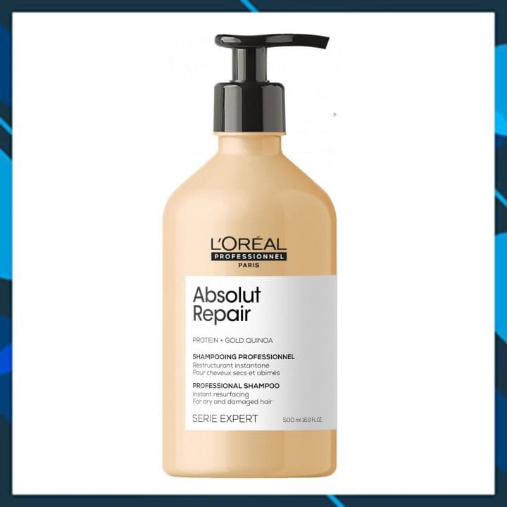 Dầu gội LOREAL SERIE EXPERT Absolut Repair Shampoo Gold Quinoa phục hồi tóc hư tổn 500ml
