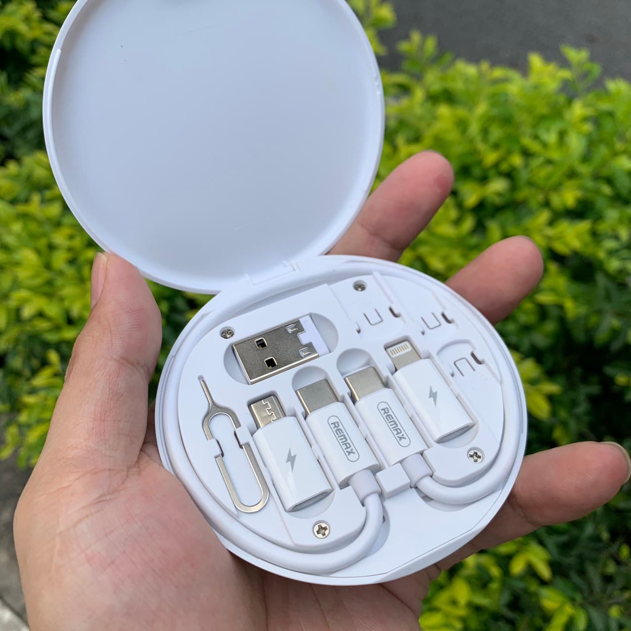 Cáp sạc nhanh đa năng Remax RC-190 - Hỗ trợ sạc nhanh lên đến 60W - Hàng Chính Hãng - Trắng