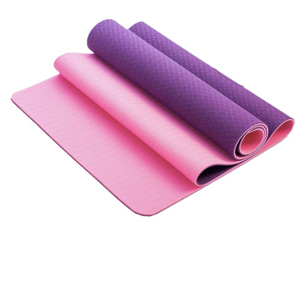 Thảm Tập Yoga Và Gym Chất Liệu Cao Cấp TPE 6mm 2 Lớp DNS012 Đại Nam Sport Chống Trơn Tặng Kèm Túi Và Dây Buộc - không Túi - Tím Hồng