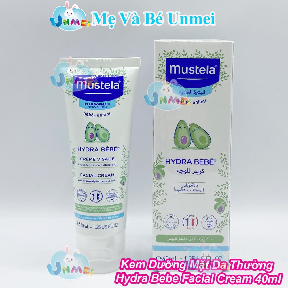 Kem Dưỡng Da Mặt Cho Trẻ Sơ Sinh Và Em Bé Da Thường Mustela 40ml