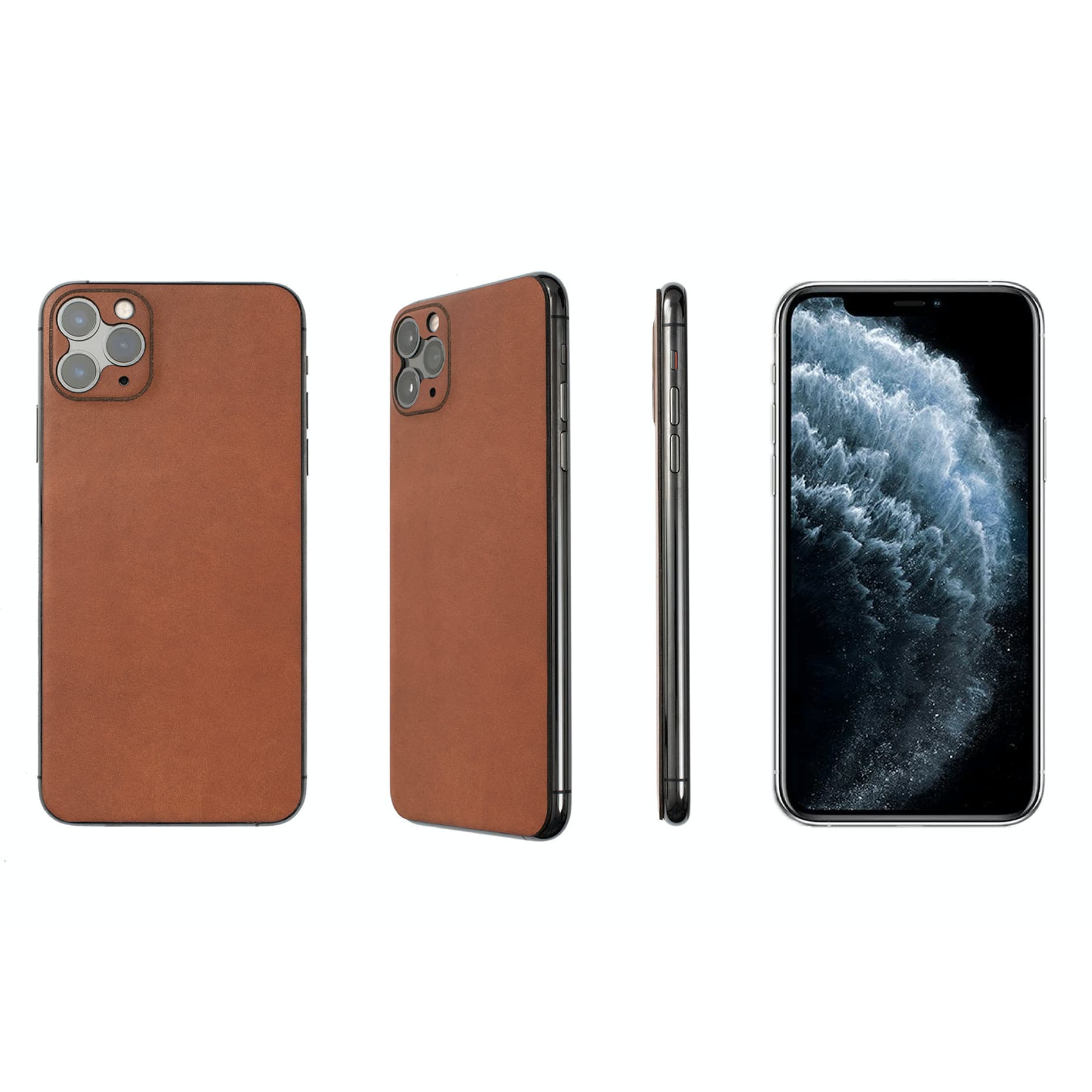 DÁN DA IPHONE 11 PRO - CHÍNH HÃNG KHẮC TÊN - NÂU SÁP-170