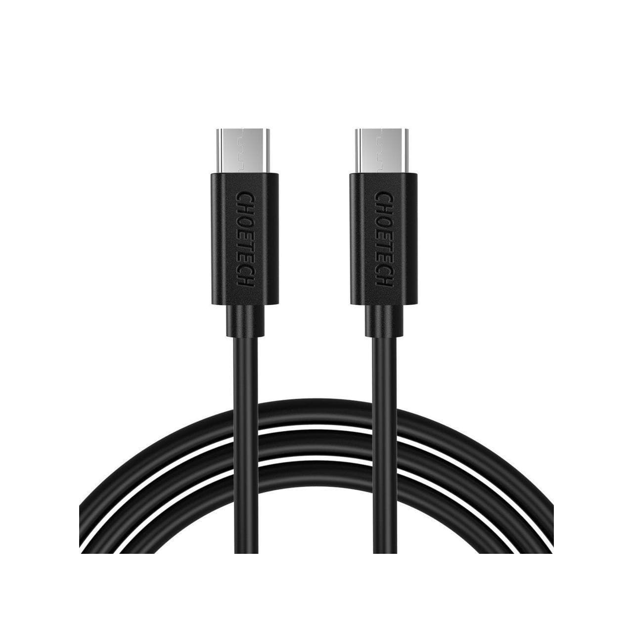 Đen - Dây cáp sạc nhanh Type-C dài 50cm hiệu CHOETECH CC001 TypeC to Type C PD cho Smartphone  Tablet  Macbook  Laptop 3A, công suất 60W, truyền dữ liệu tốc độ cao - Hàng chính hãng