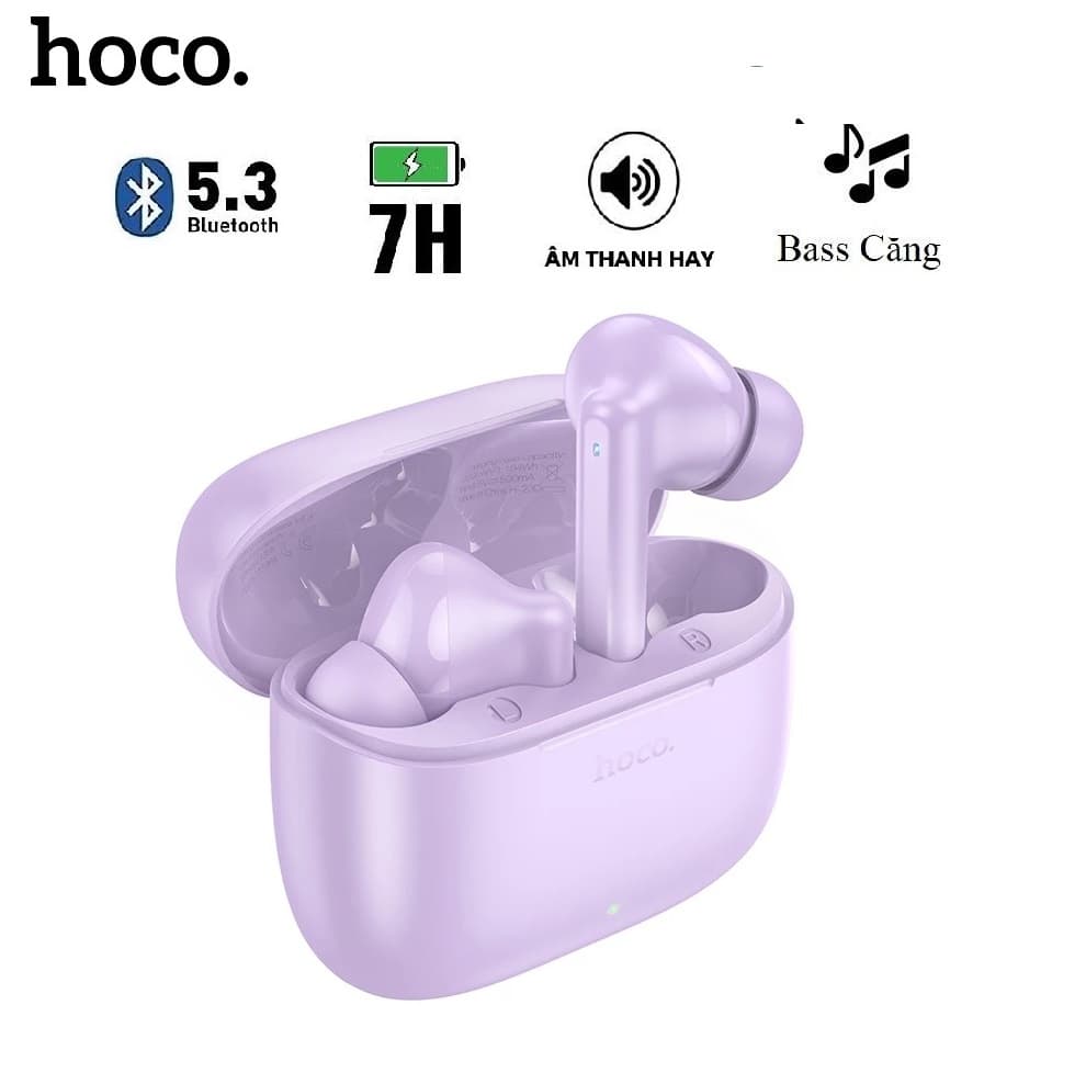 Tai Nghe Bluetooth Cao Cấp EQ2 5.3 Pin 7h Âm Thanh Sống Động Bass căng - Hàng Chính Hãng - Tím Mộng Mơ
