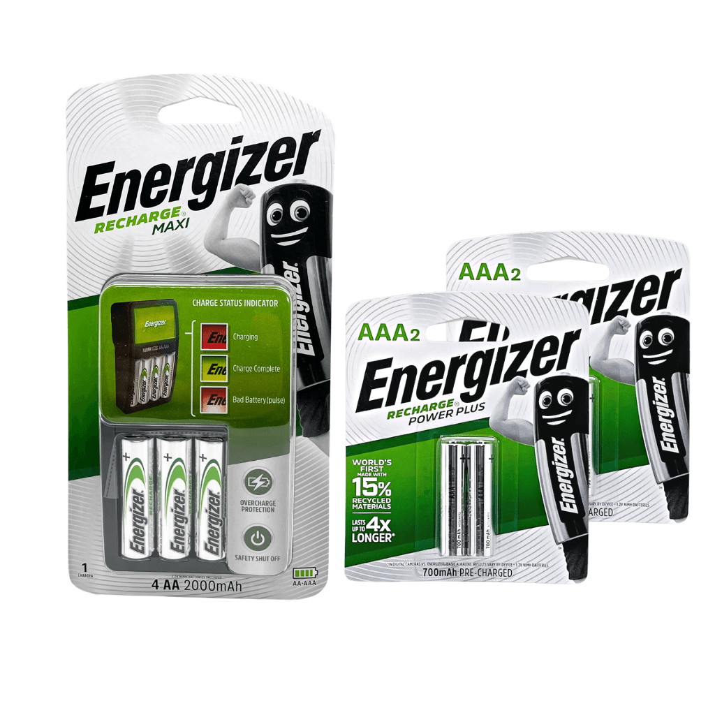 Bộ sạc nhanh thông minh tự ngắt kèm 8 Pin Energizer CHVCM4  4 pin AA 4 Pin AAA  - Hàng chính hãng