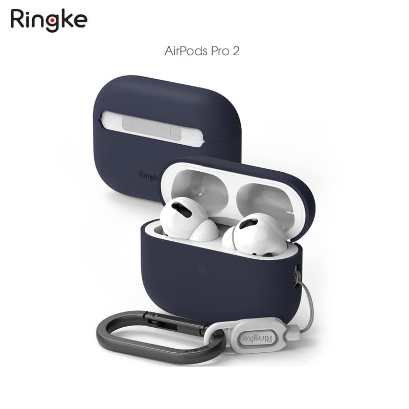 Vỏ Ốp dành cho AirPods Pro 2 RINGKE Silicone - Hàng Chính Hãng - Midnight Blue