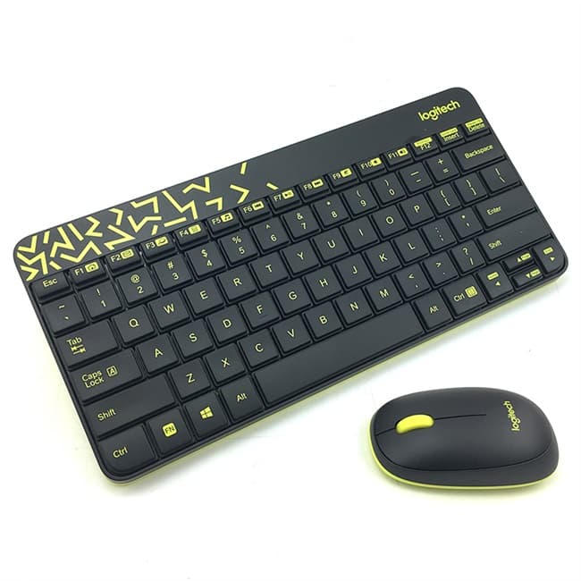 Bộ Bàn Phím Và Chuột Không Dây Logitech MK240 - Hàng Chính Hãng - Màu Đen