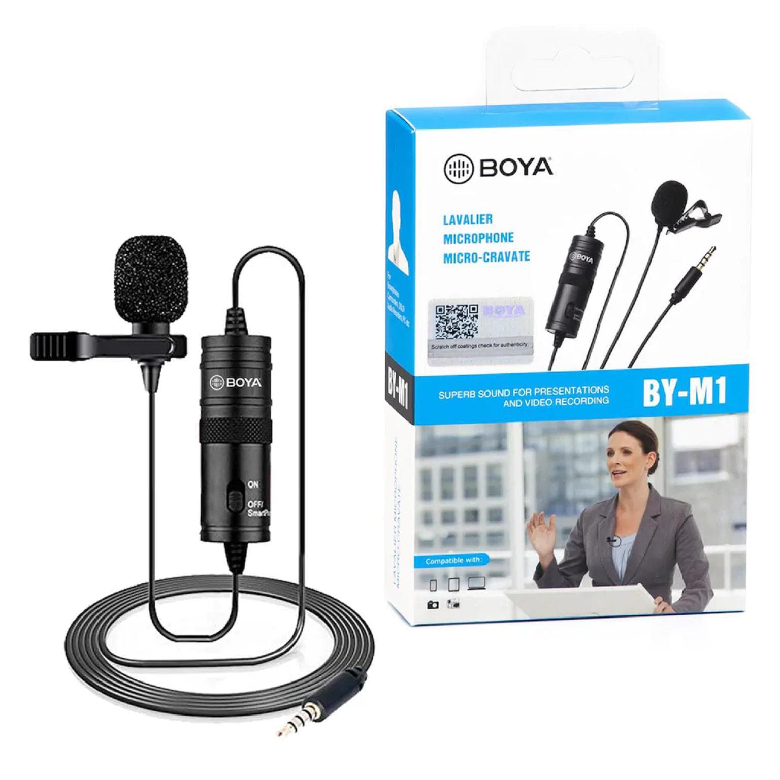 BOYA BY-M1 mic thu âm cao cấp cho điện thoại, máy tính, máy quay- Hàng Chính Hãng