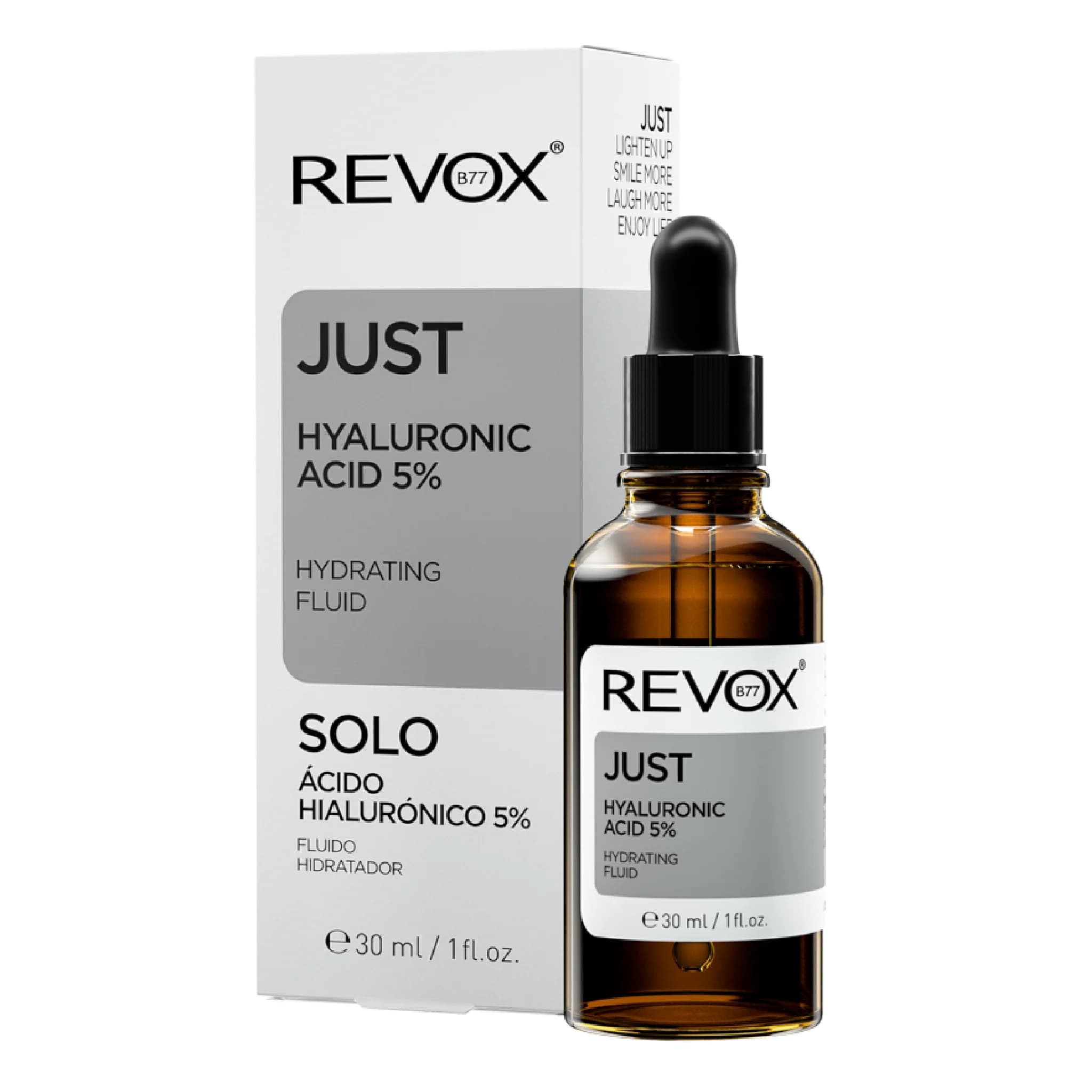 Tinh chất Revox B77 Just Hyaluronic Acid 5 dưỡng ẩm cho da mặt và cổ 30ml