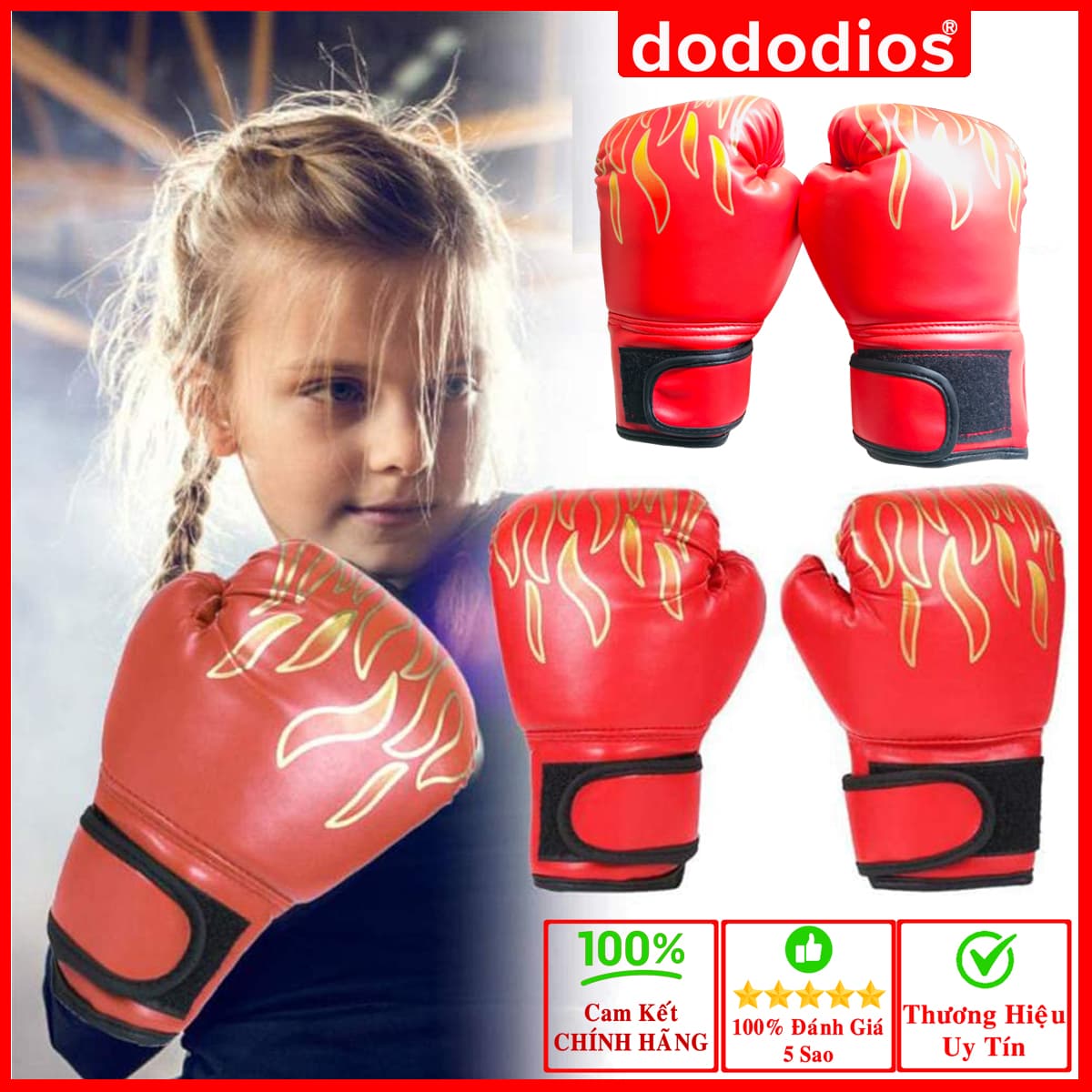 Bộ Đôi Găng Bao Tay Đấm Bốc Trẻ Em 5-13 Tuổi Cao Cấp  Găng Tay Tập Boxing MMA Trẻ Em Chính Hãng Dododios