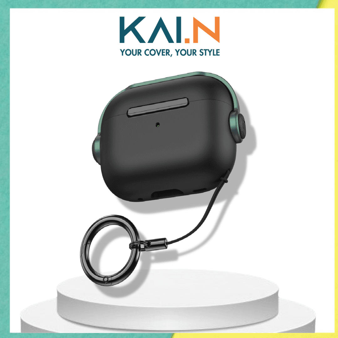 Ốp Bảo Vệ Kai.N MP3 Case Dành Cho Airpods Pro 2  Airpods 3 - Hàng Chính Hãng - Black - Green - Airpods 3