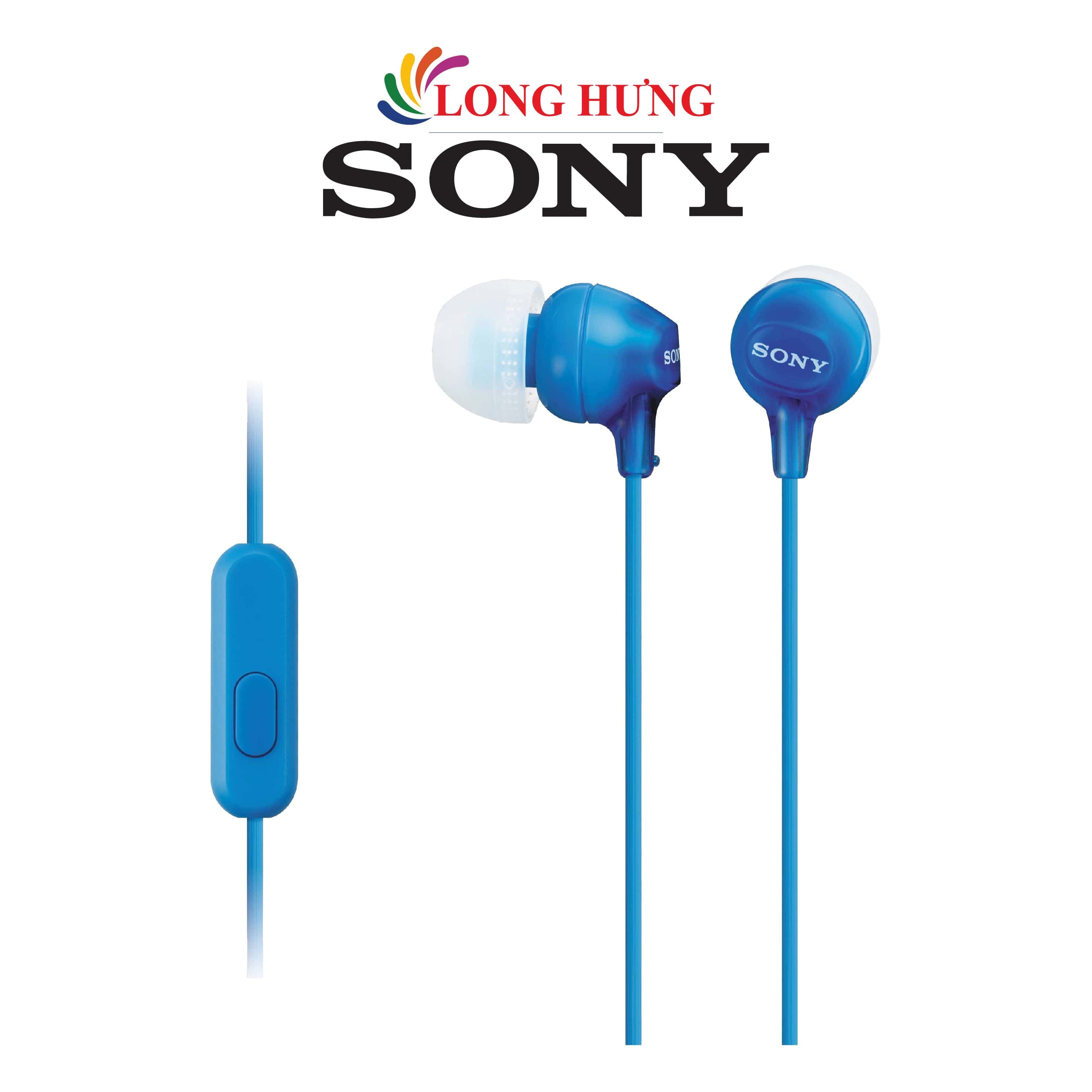 Tai nghe có dây Sony MDR-EX15AP - Hàng chính hãng - Xanh dương