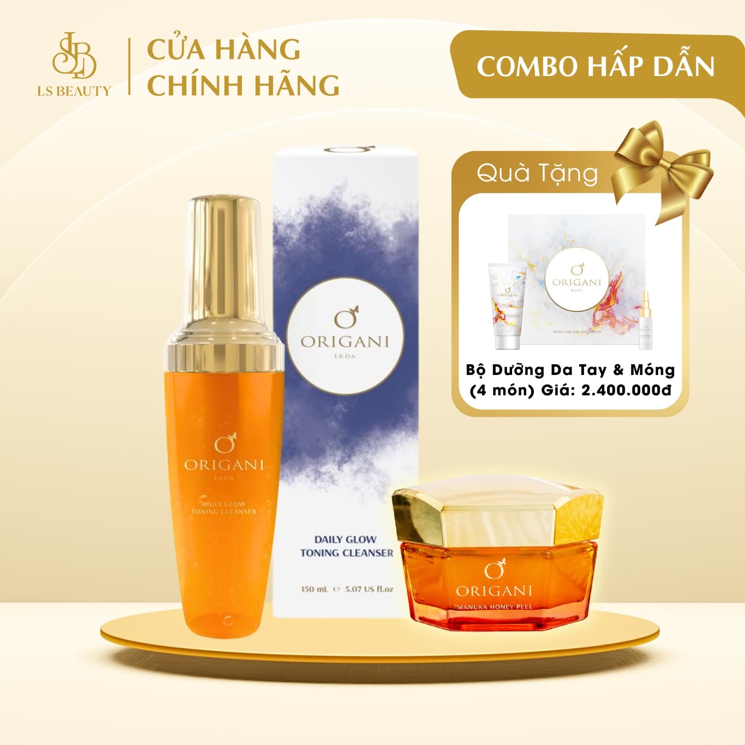 Combo Tẩy Tế Bào Chết Mật Ong Manuka Origani Sữa Rửa Mặt Erda - Làm Sạch Sâu Mềm Da, Đều Màu Da - Có Chứng Nhận Hữu Cơ