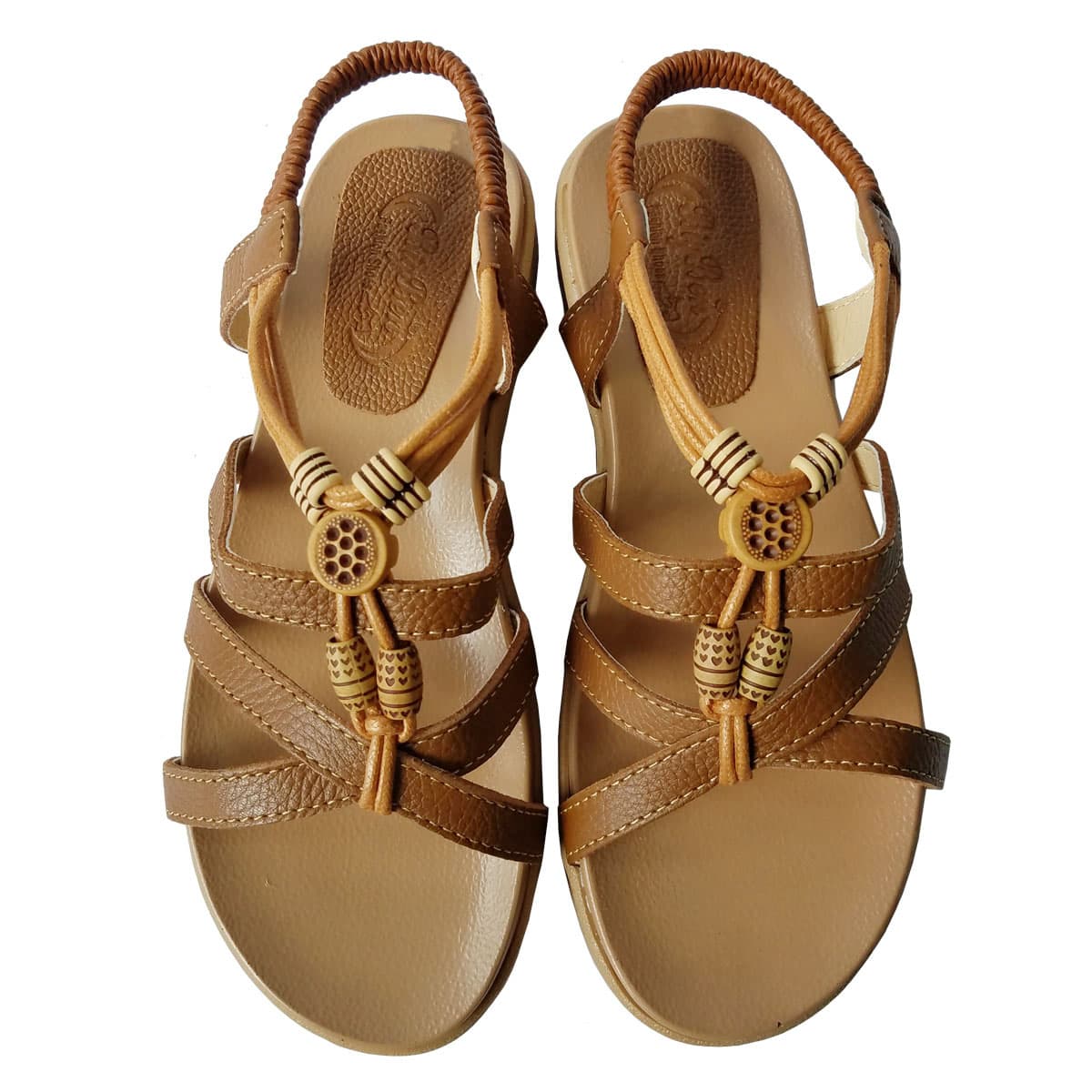 Giày Sandal Nữ BIGGBEN Da Bò Thật SDN08 - 38 - Vàng Bò
