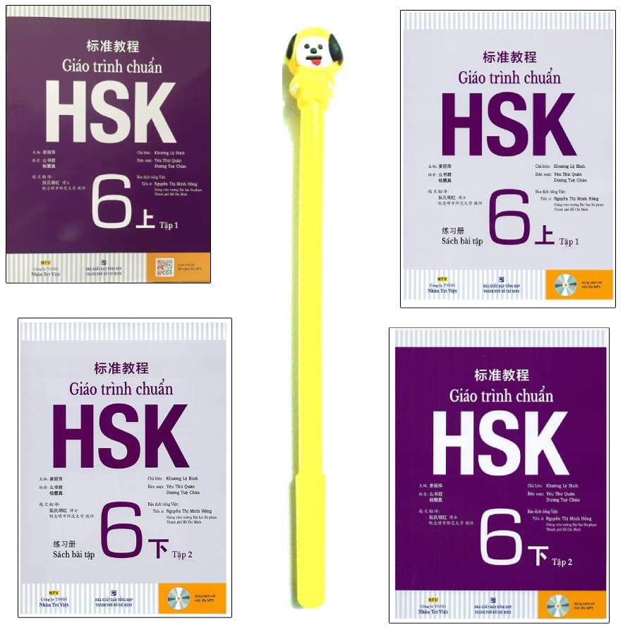 Combo Giáo Trình Chuẩn HSK 6 Bài Học và Bài Tập  Trọn Bộ Tập 1-Tập 2  Tặng Kèm Viết