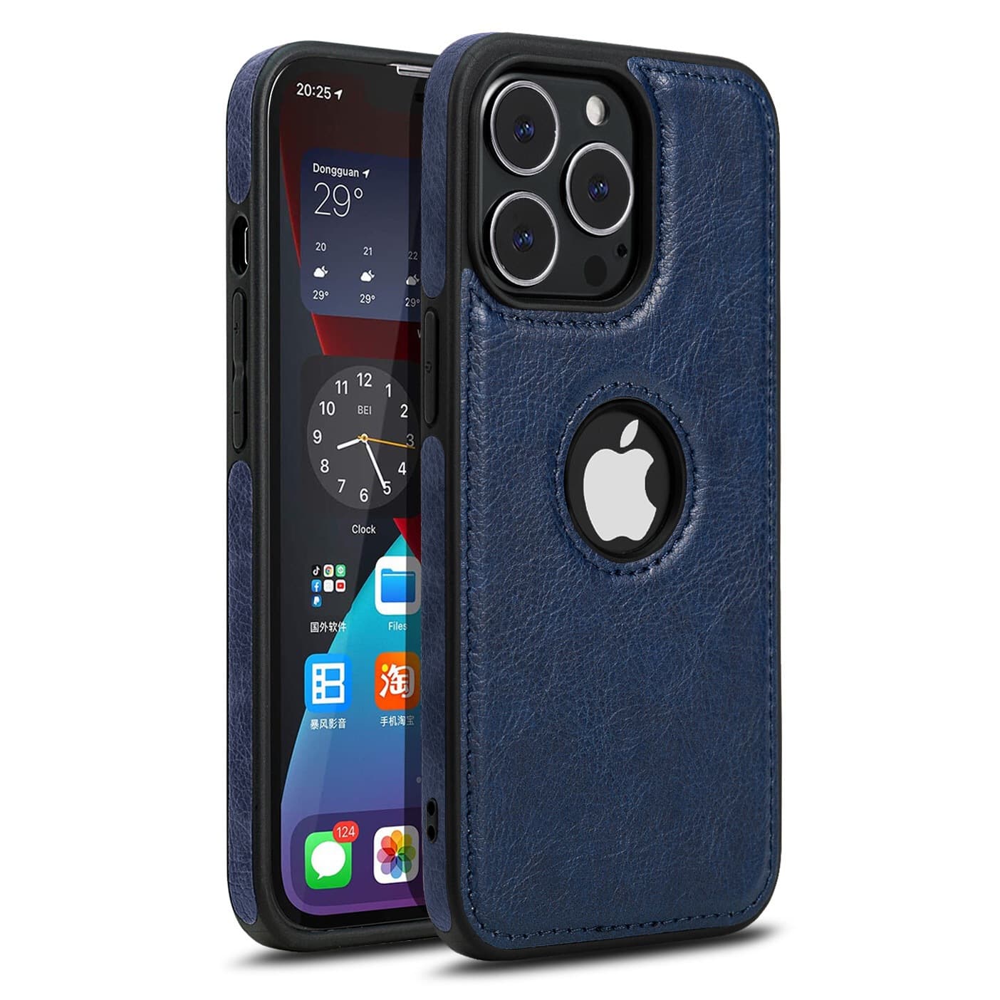 Ốp da cao cấp dành cho iPhone 13  13 Pro  13 Pro Max  13 Mini - Hàng chính hãng - Xanh Dương - 13 Pro Max