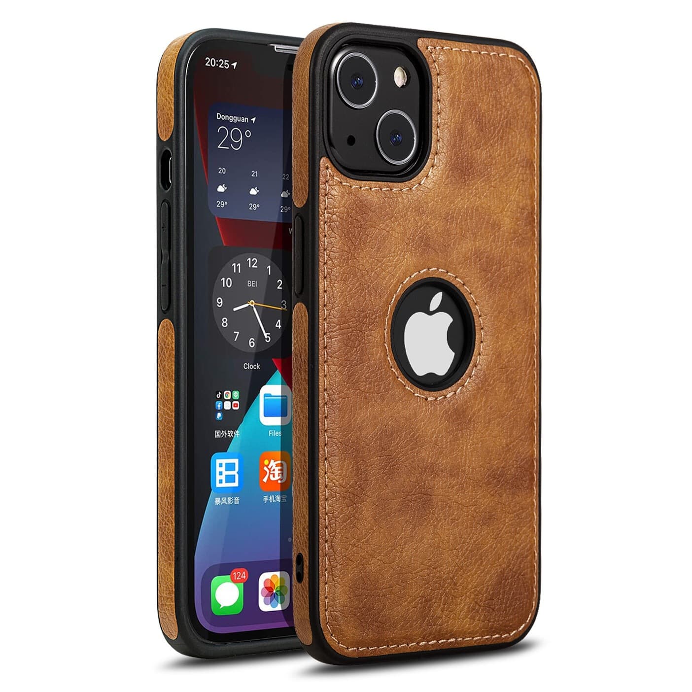 Ốp da cao cấp dành cho iPhone 13  13 Pro  13 Pro Max  13 Mini - Hàng chính hãng - Vàng nâu - 13