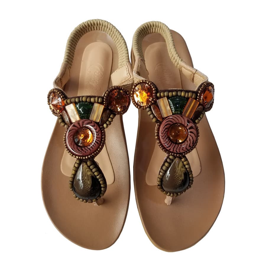 Giày sandal nữ kẹp da bò thật cao cấp BIGGBEN SDN65 - 36