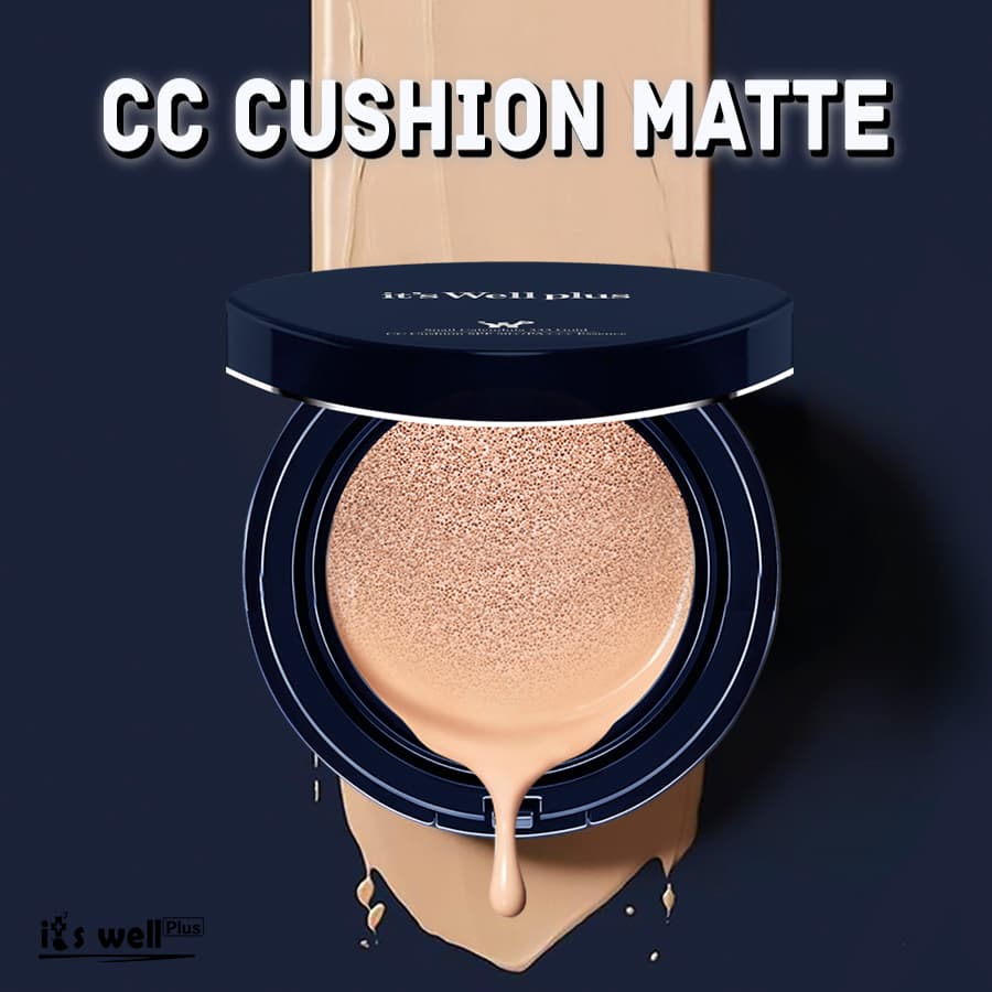Kem Phấn Nước Trang Điểm Kiềm Dầu Và Dưỡng Trắng Da ItS Well Plus Snail Calendula 333 Platinum CC Cushion SPF50PA Matte 15g