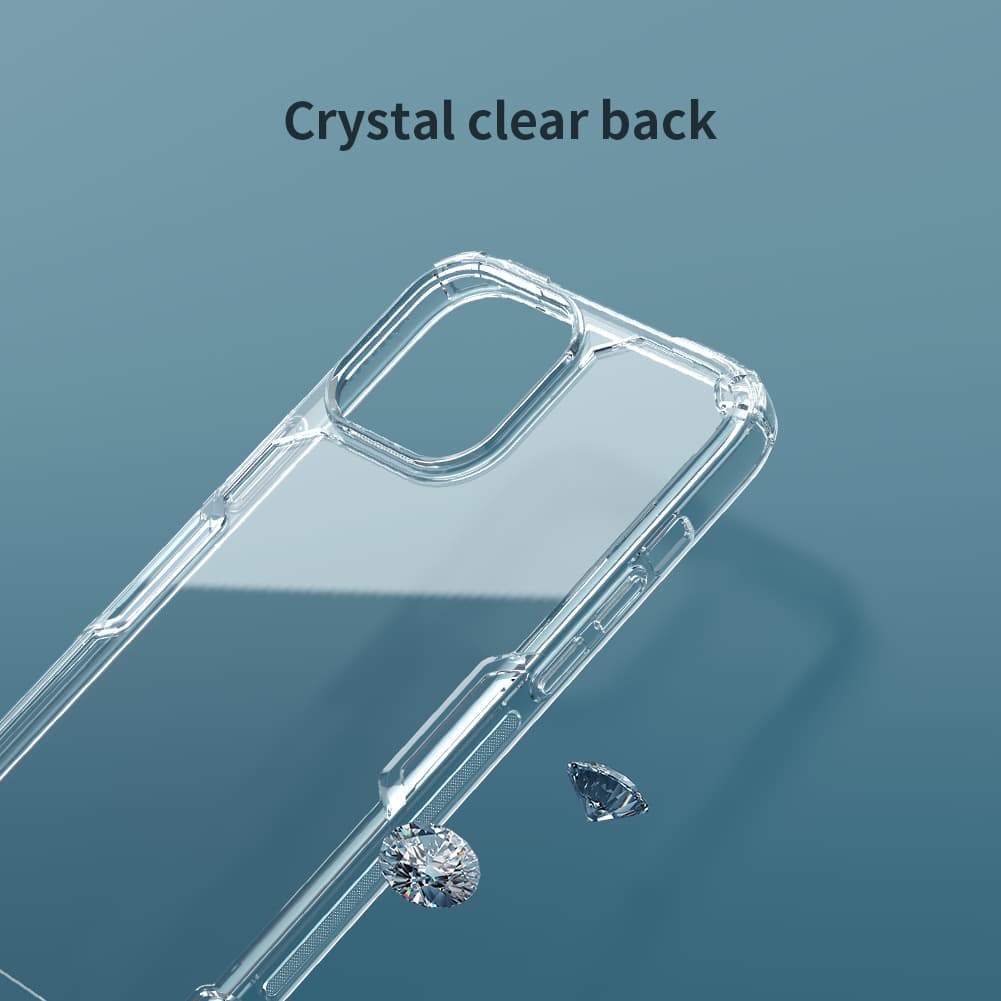 Ốp trong suốt chống sốc viền dẻo lưng cứng dành cho iPhone 13 13 Pro 13 Pro Max hiêu Nillkin Nature Pro - Hàng chính hãng - iPhone 13