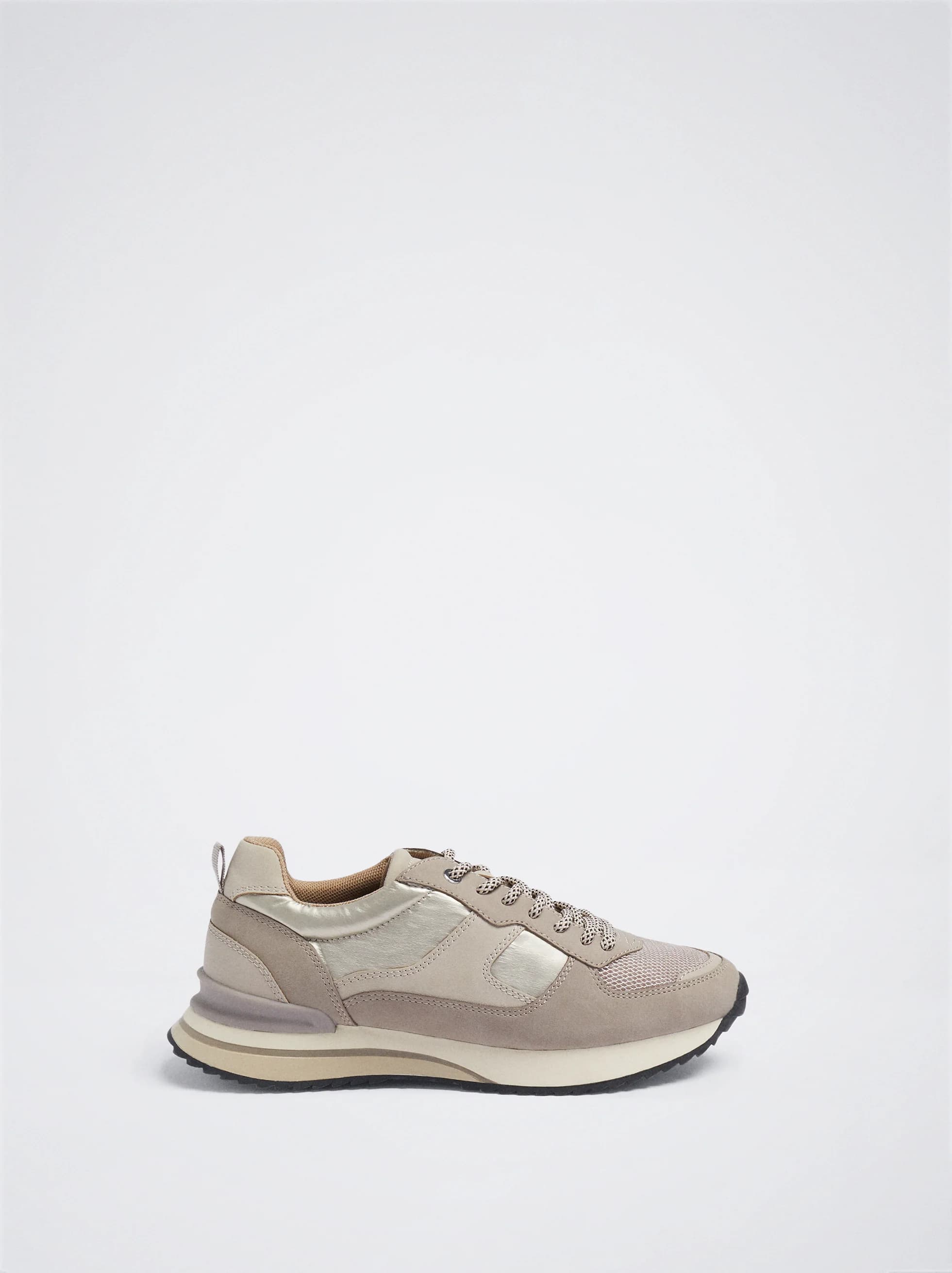 Parfois - Giày Thể Thao Nữ Running Taupe & Gold - GOLD