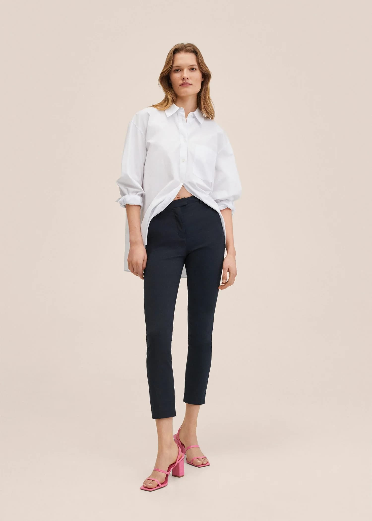 Mango - Quần Dài Cola - NAVY