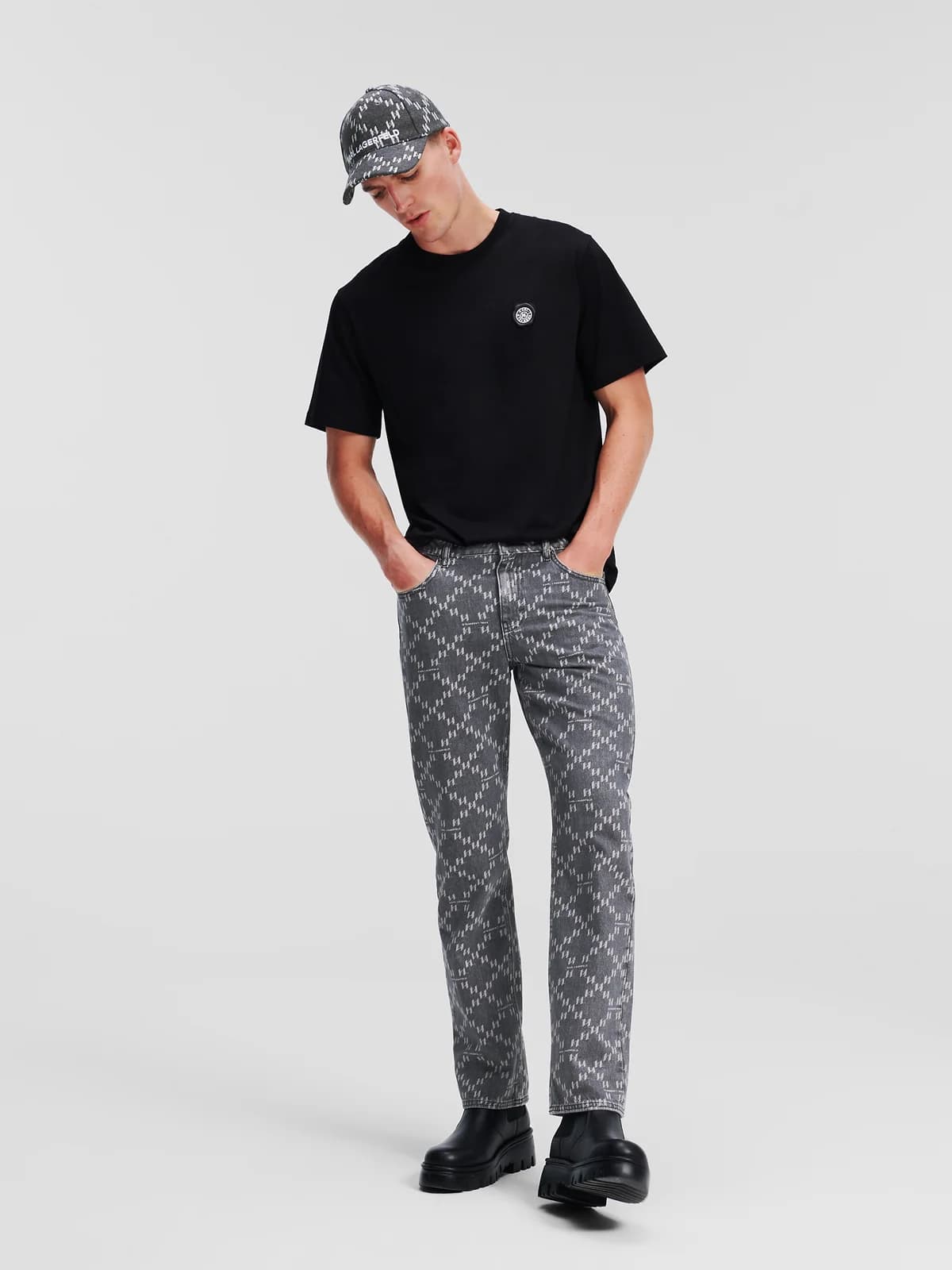 Karl Lagerfeld - Quần Jeans Nam - BLACK DENIM