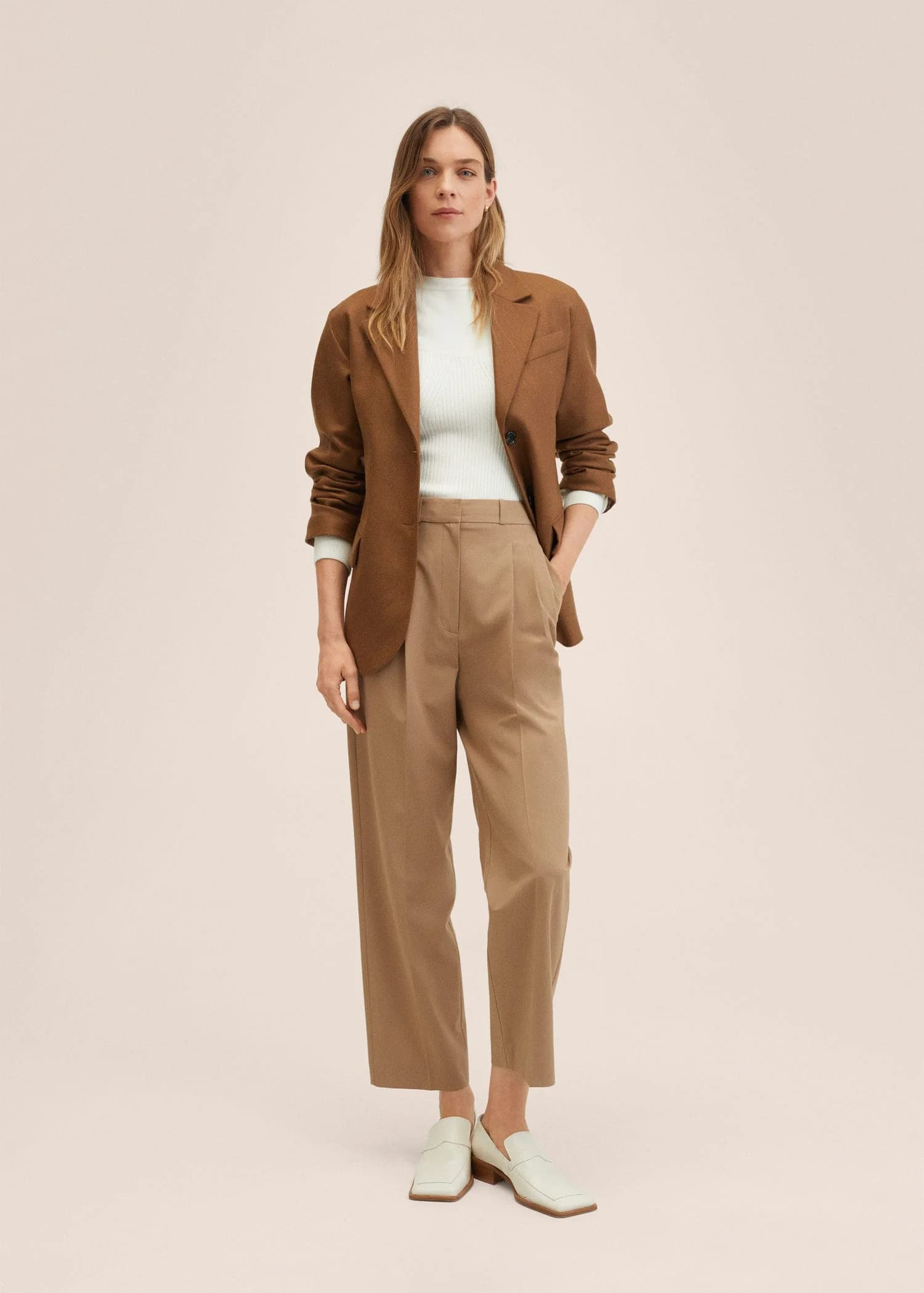 Mango - Quần Dài Jim - MEDIUM BROWN