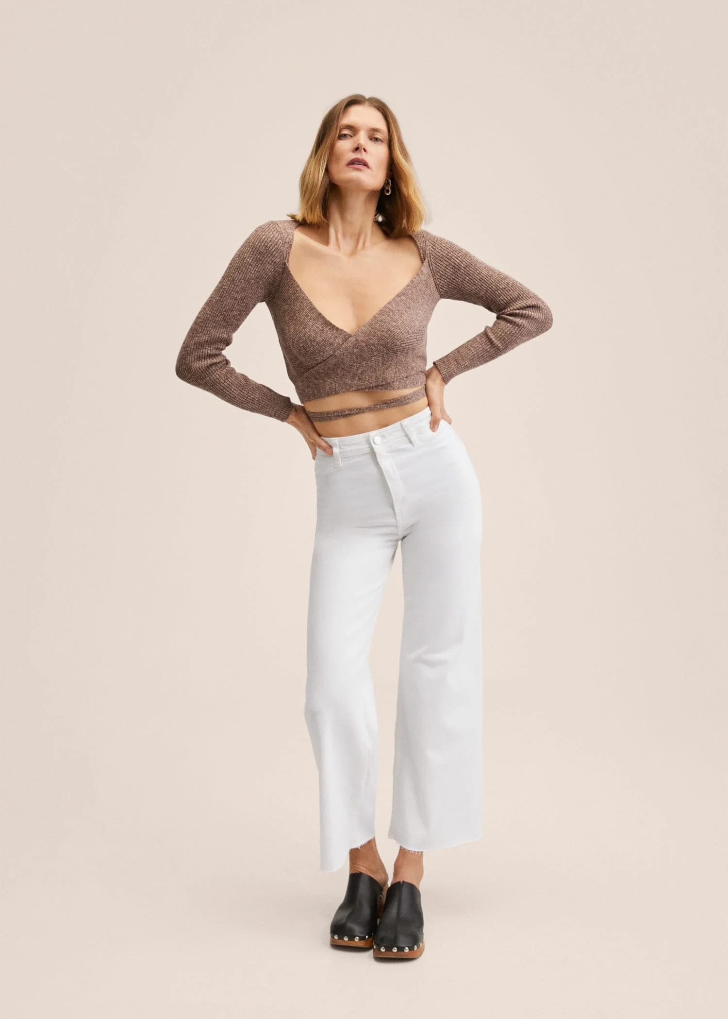 Mango - Quần Jeans Catherin - WHITE