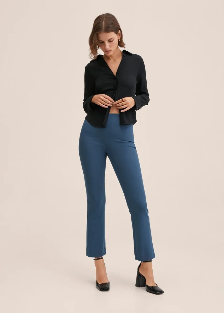 Mango - Quần Dài Atenas - MEDIUM BLUE