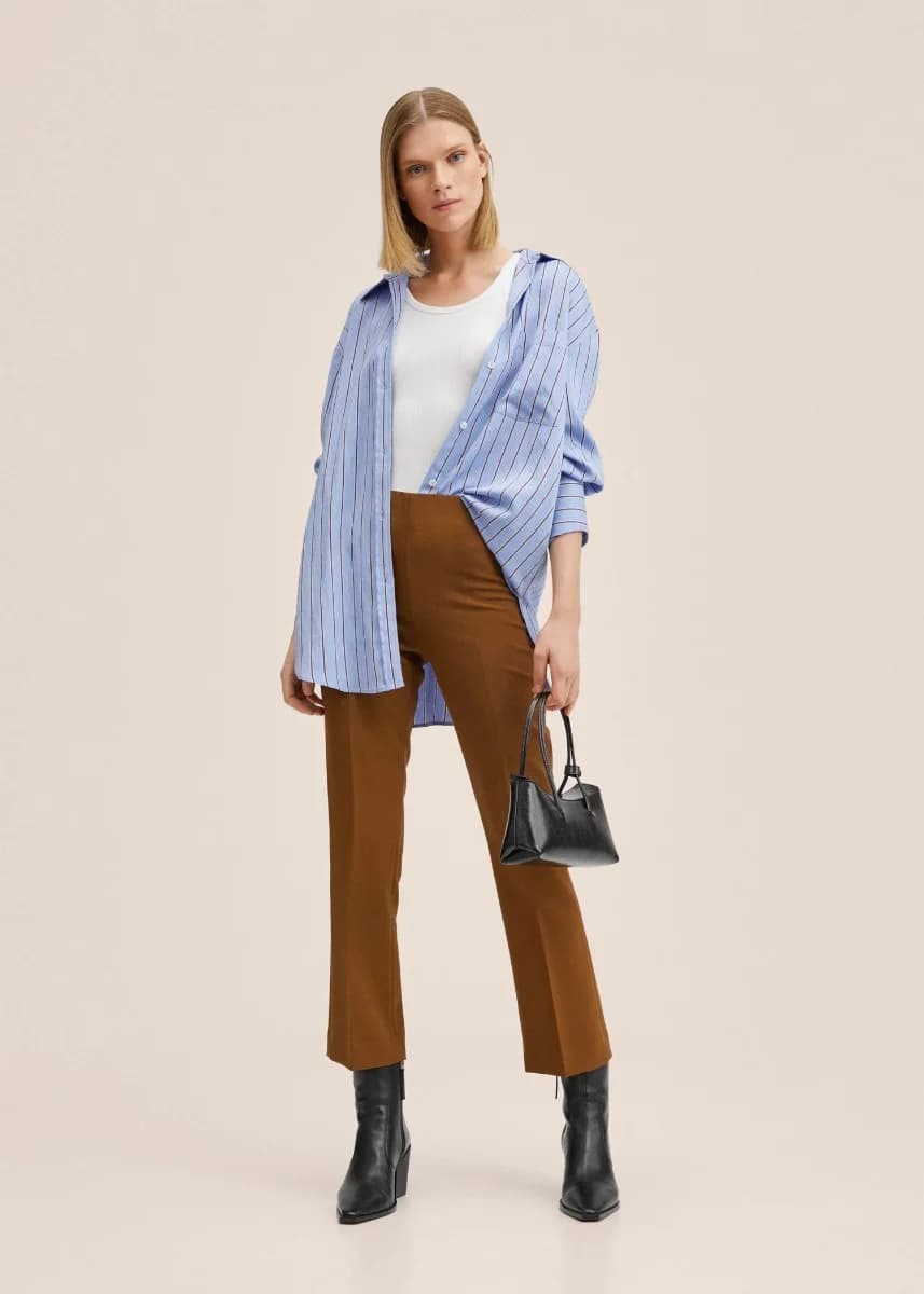 Mango - Quần Dài Atenas - DARK BROWN