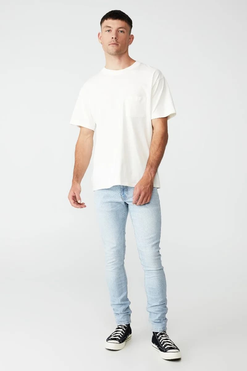 Cotton On - Quần Jeans Dài Nam - Super Skinny Jean - VAPOUR BLUE