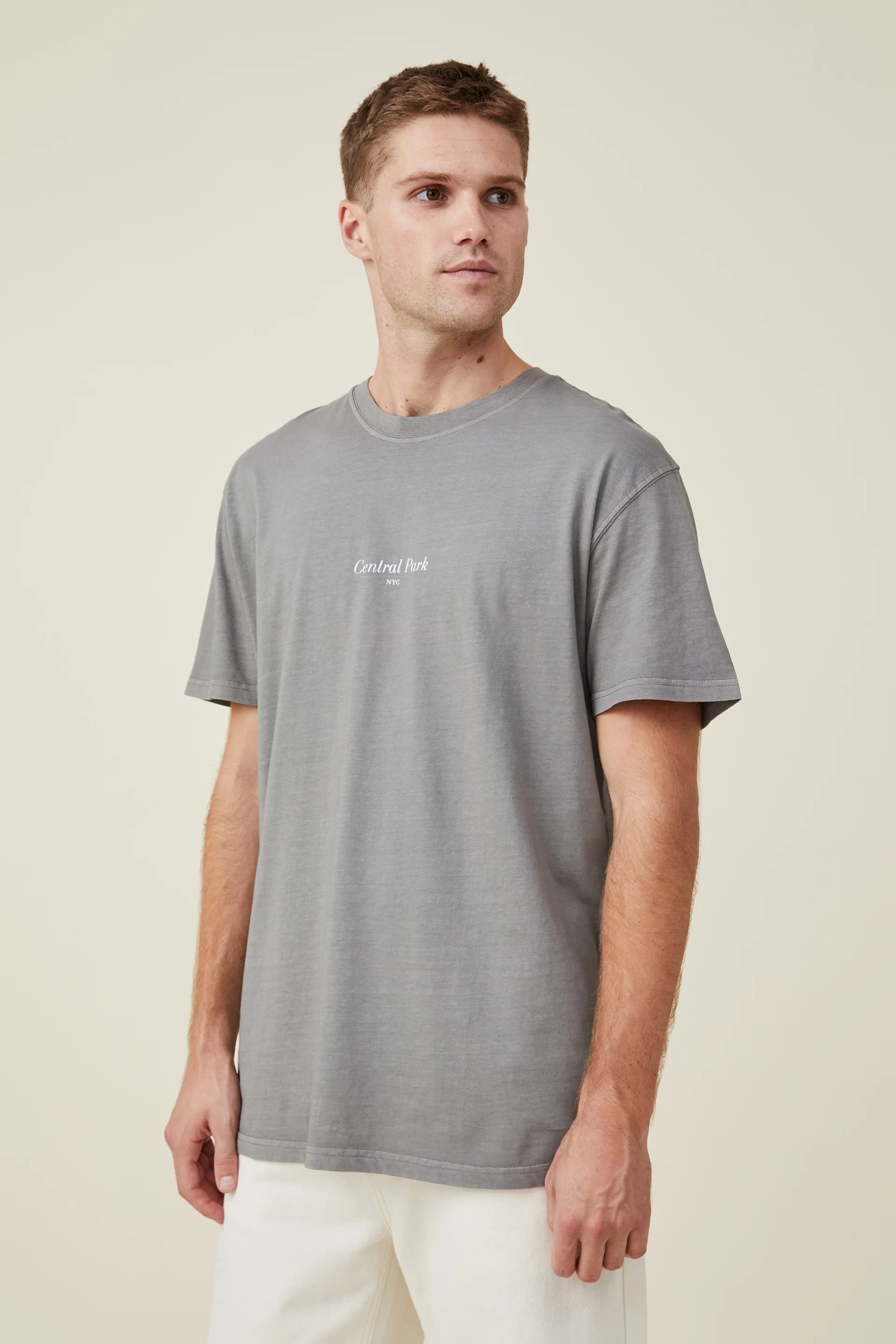 Cotton On - Áo Thun Ngắn Tay Nam - Easy T-Shirt - SLATE STONE/CENTRAL PARK